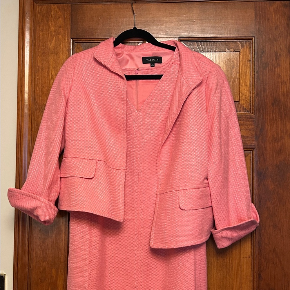 Talbots Coral Blazer and Dress Ensemble